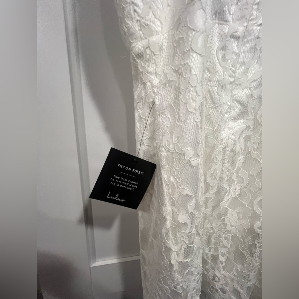 Romantic Fate White Lace Bodycon Mini Dress White - Picture 5 of 6
